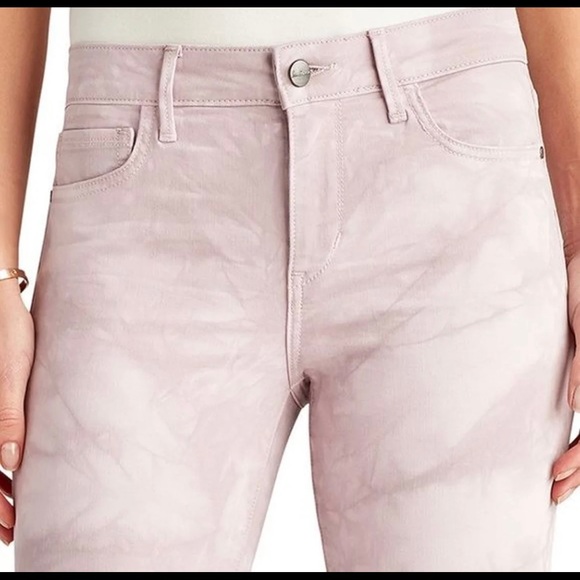 Sam Edelman Mid Rise Skinny Jeans Pink tie die NWT $128 - Picture 4 of 5